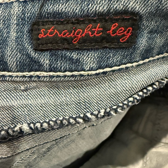 Earl Straight Leg Jeans Light Wash Back Pocket Detail Women’s Size 10 - Picture 3 of 4